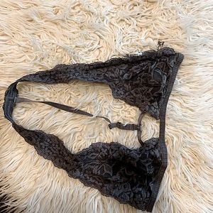 Grey Free People lace bralette